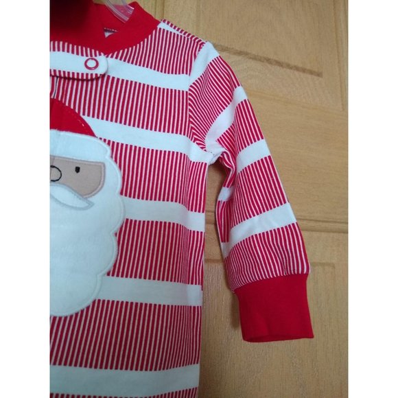 Carters Baby Striped Santa Sleep N Play with Santa Hat NEW 6 Months - Picture 5 of 6